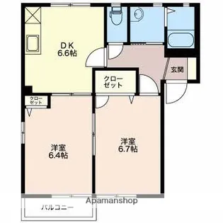 ピースヴィラⅠ【2階】の間取り