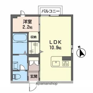 ラ・グリナージュ【1階】の間取り