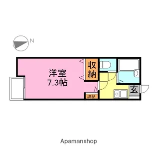 アペックス・インカレッジB【105号室】の間取り