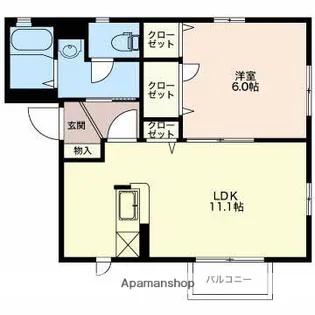 フローリアB【2階】の間取り
