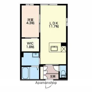 MASTTOWN今朝白C【1階】の間取り