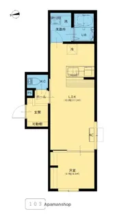 カーサ北園【1階】の間取り