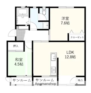 リッツ希望が丘Ⅰ【1階】の間取り