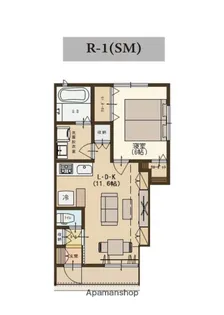 ユーソニアン・LAMER見附【1階】の間取り