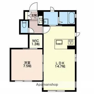 ガーデンシティ長倉I【1階】の間取り