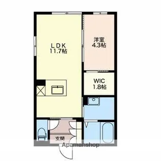 MASTTOWN今朝白D【1階】の間取り