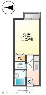 パークサイド長峰【107号室】の間取り