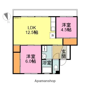 スカイクレスト与板Ⅱ【5階】の間取り