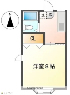 マエサンハイツ北山Ⅱ【201号室】の間取り