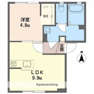 グリーンシャリオB【1階】の間取り