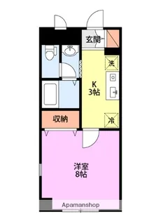 アバンウェル細貝【4階】の間取り