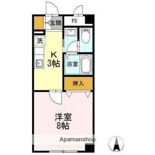 アバンウェル細貝【4階】の間取り