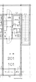 エステート【2階】の間取り