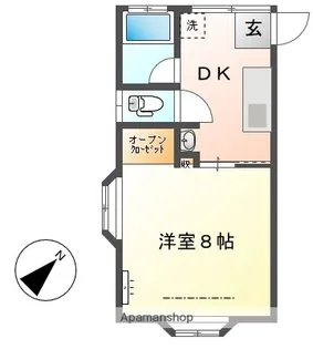 コーポ・フラワー【1階】の間取り