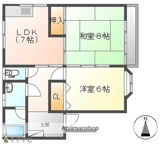 サンハイツ・フジ【1階】の間取り