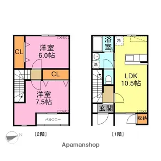 プロスペリティ【B号室】の間取り