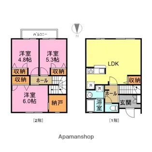 ロイヤルB【1階】の間取り