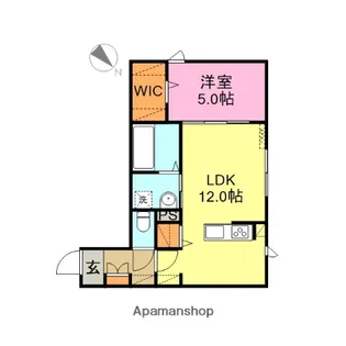 RINEN川崎【102号室】の間取り