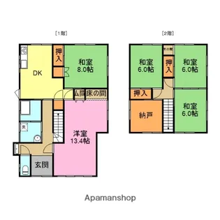 新潟県長岡市金沢4丁目【一戸建】の間取り