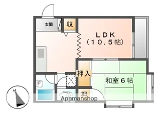 コンフォート・グリーン【102号室】の間取り