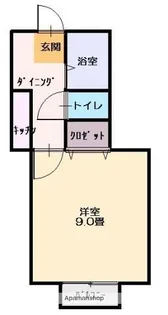 シャインリバーA【205号室】の間取り