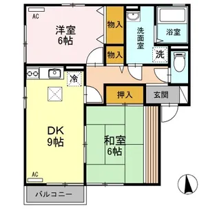 フォンテーヌヤマト【1階】の間取り