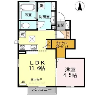 リバーサイド 駅東【1階】の間取り