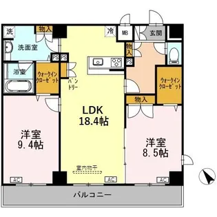 クレストスクエア【10階】の間取り