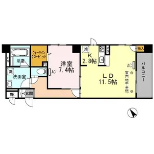 クレストスクエア【3階】の間取り