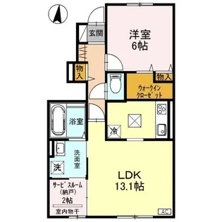 メゾン・ド・ボヌール【1階】の間取り