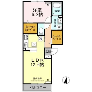 メゾンドアミカル A【1階】の間取り