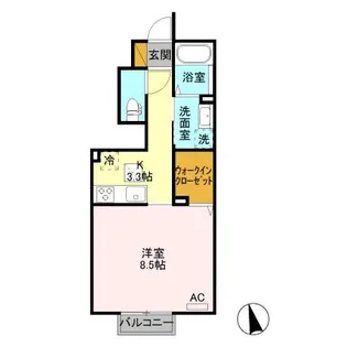 コンフォール川崎 Ⅱ【1階】の間取り