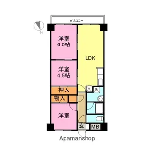 ハイツ遠藤【402号室】の間取り