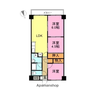 ハイツ遠藤【403号室】の間取り