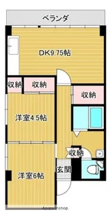 ユートピアマンション【4F-C号室】の間取り
