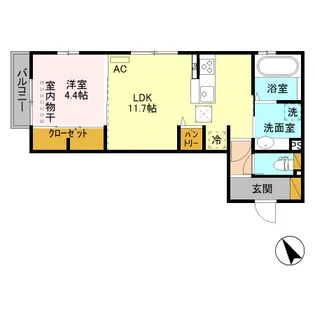 ロイヤルD【1階】の間取り