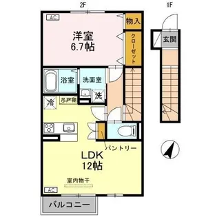 グランジュテ【2階】の間取り