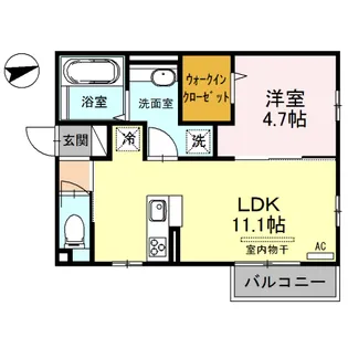 クロスTWO旭岡【2階】の間取り