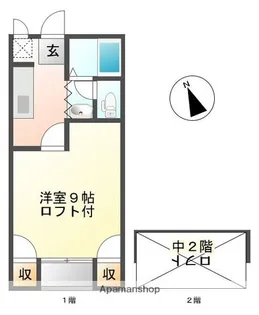 第3飯茂ハウス【2階】の間取り