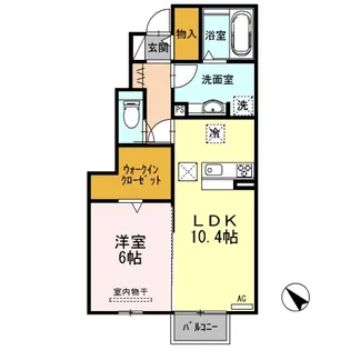 アムール新館【1階】の間取り