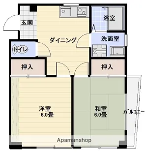 ハイツ芝【207号室】の間取り