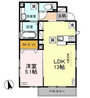 トレジオン【1階】の間取り