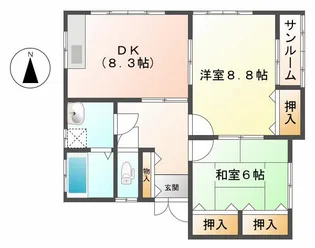 ハイム・オレンジⅡ【201号室】の間取り