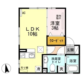 ドエルS【1階】の間取り
