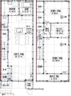 ピフォアカルスⅣ【1号室号室】の間取り