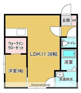 BELL CIEL A【102号室】の間取り