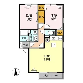 セジュールヤマト【1階】の間取り