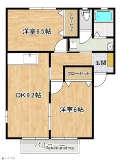 グリーンゲーブルズA棟【201号室】の間取り