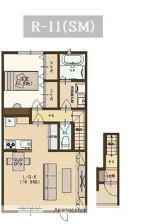 ユーソニアン・三仏生A【2階】の間取り