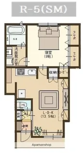 ユーソニアン・三仏生A【1階】の間取り